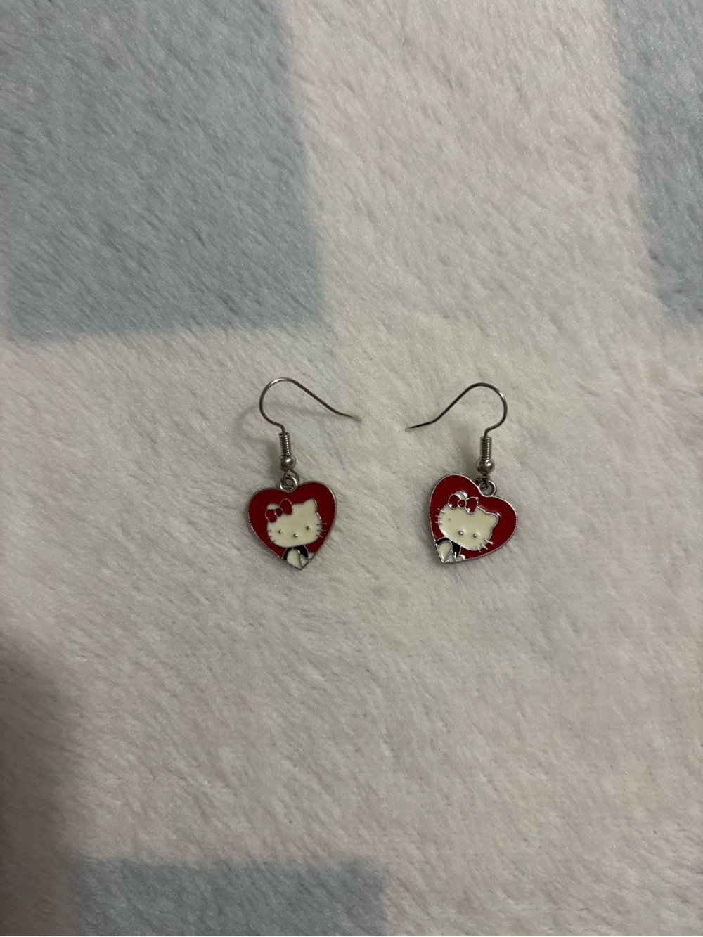 Never Worn Handmade Hello Kitty Earrings